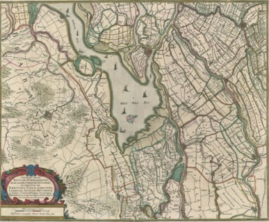 Map, Novissima tabula insvlar. Dordracensis, Alblasser, Crimper, Clvndert etc., Balthasar Florisz.