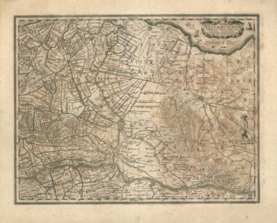 Map, Episcop Vltraiectinvs, Balthasar Florisz. van Berckenrode (c. 1591-1646), Copperplate print