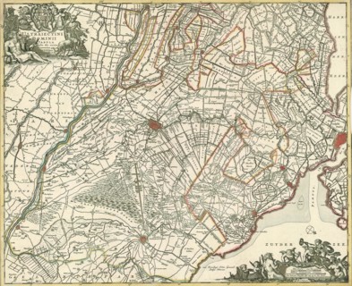 Map, Ultraiectini Dominii tabula, Nicolaes Jansz. Visscher (1649-1702), Copperplate print