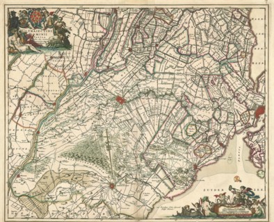 Map, Ultraiectini Dominii tabula, Nicolaes Jansz. Visscher (1649-1702), Copperplate print