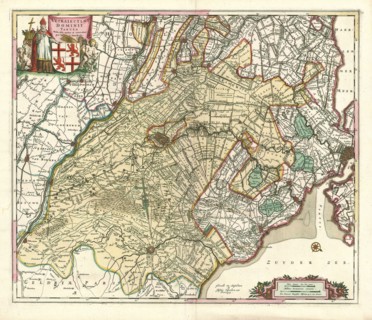 Map, Ultraiectini Dominii tabula, Justus Danckertsz (1635-1701), Copperplate print