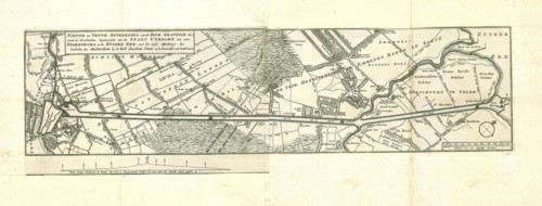 Map, Nieuwe en nette aftekening vande door gravinge die er staat te geschieden beginnende van de