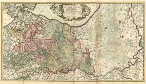 Map, Tabula nova provinciae Ultrajectinae, Bernardus du Roy, Copperplate print