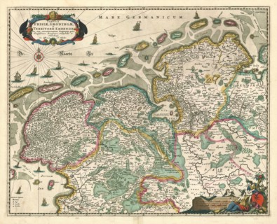 Map, Tabula Frisae, Groningae, et territorii Emdensis nec non circumjacentium regionum, puta