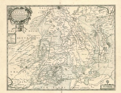 Map, Illustribus ac potentibus comitatus Drentiae D.D. Statoribus ... Reflorescentis Provinciae et