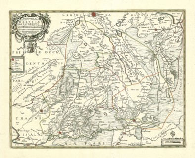 Map, Illustribus ac potentibus comitatus Drentiae DD. Statoribus ... Reflorescentis Provinciae et