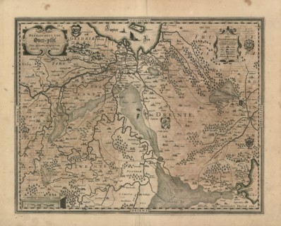 Map, De Heerlycheyt van Over-yssel, Claes Jansz. Visscher (1586/1587-1652), Copperplate print