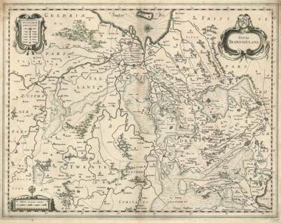 Map, Ditio Trans-Isulana, Johannes Janssonius (1588-1664), Copperplate print