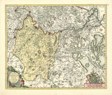 Map, Novissima Comitatus Zutphaniae totiusque fluminis Isulae descriptio, Nicolaes Jansz. Visscher