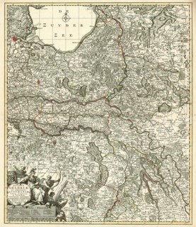 Map, Ducatus Geldriae et comitatus Zutphaniae nova tabula in tetrarchias Noviomagi, Arnhemii,