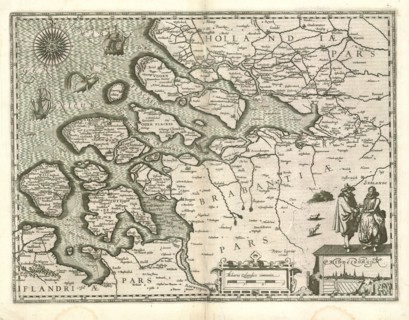 Map, [Zeeland, Pieter den Keere (1571-after 1646), Copperplate print