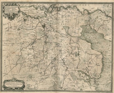 Map, Accuratissima ditionis Sylvae-Ducensis tabula, Copperplate print