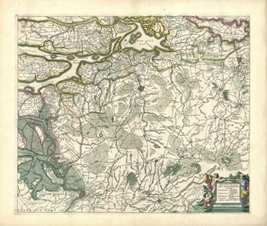 Map, Brabantiae pars septentrionalis continens marchionatus S. Rom. Impery, Bergozomanum, comitatus