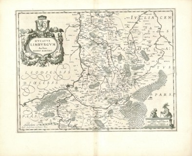 Map, Dvcatvs Limbvrgvm, Aegidius Martini, Copperplate print