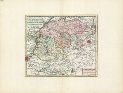 Map, Nieuwe en naauwkeurige kaart van de drie landen van Overmaaze, Valkenburg, Daalhem en 's