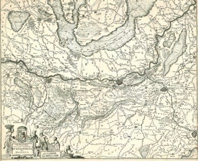 Map, Tetrachia ducatus Geldriae Ruremondana sive Hispanica, Copperplate print