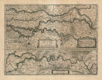 Map, Descriptio fluminum Rheni, Vahalis et Mosae a Rheno Berca ad Goricomium usque, comprehendens