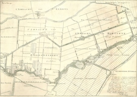 Map, Ambacht van Hillegersberg, 't Ambacht van Bleysw?k, Eendragts Droogmakery, Twee Mans Polder, D