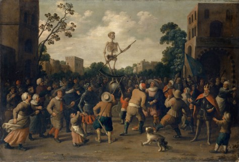 The battle against death, 1625, oil on canvas, 69 x 102 cm, Signed and dated above right above the