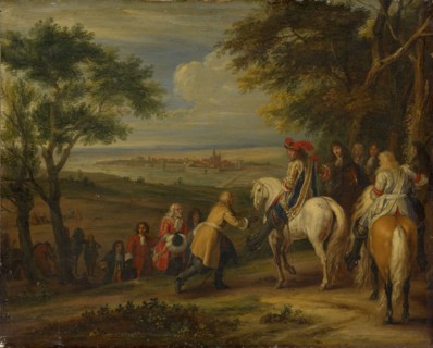 Transfer of the Lorraine town of Marsal to Louis XIV, oil on canvas, 65 x 80.5 cm, not marked, Adam