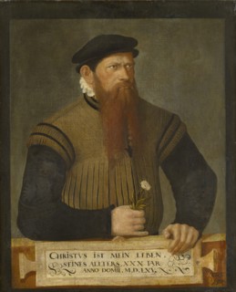 Portrait of a bearded man, 1565, oil on canvas, 63 x 50 cm, monogrammed and dated lower right: I. A
