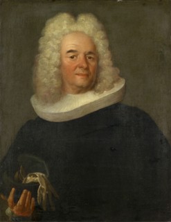 Portrait of an elderly gentleman with a white wig, 1st half of the 18th century, oil on canvas, 82