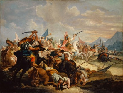 Joshua makes the sun rest in the Battle of Amor, c. 1745-1755, oil on canvas, 104 x 135 cm,
