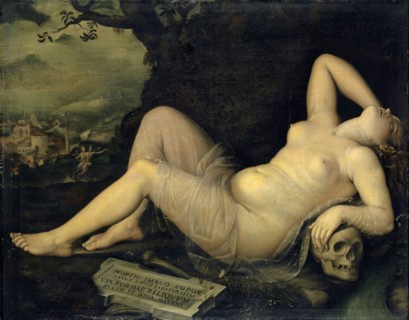 Sleep, a picture of death, oil on canvas, 114 x 144.5 cm, unmarked., On the inscription plate: