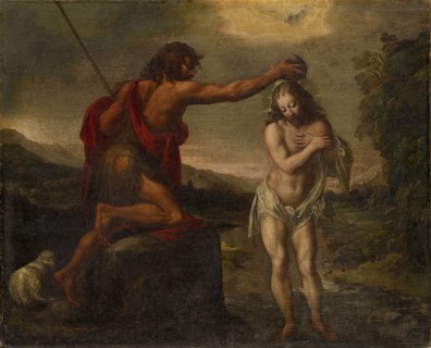The Baptism of Christ, oil on canvas, 75 x 94.5 cm, unmarked, Italienischer Meister, 16. Jh.