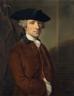 Portrait of Sigmund Ludwig von Lerber, 1763, oil on canvas, 83 x 65 cm, not marked., Top left