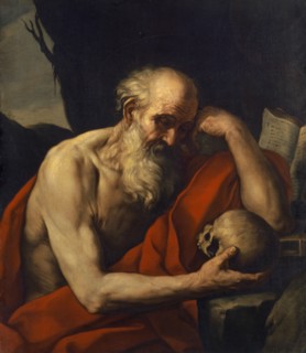 The hl., Hieronymus, oil on canvas, 103.5 x 90 cm, unmarked, Guido Reni, (Kopie nach (?) / copy