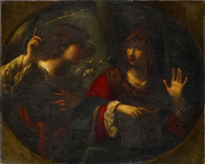 The Annunciation, oil on canvas, 62 x 77 cm, unmarked, Carlo Dolci, (Art / style of), Florenz