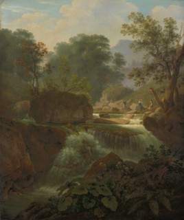 Am Reichenbach, oil on canvas, 55 x 45.5 cm, not marked, Samuel Birmann, Basel 1793–1847 Basel