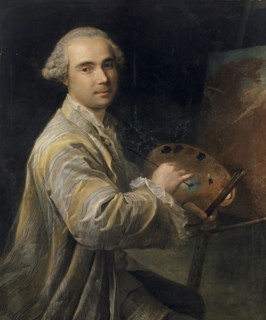Self-portrait, 1760, oil on canvas, 98.3 x 82.4 cm, signed and dated lower right on the left leg of