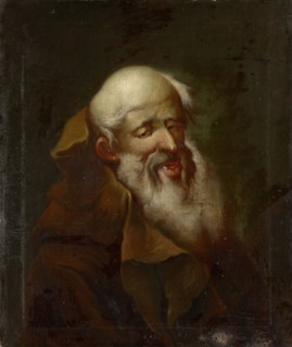 Portrait of a Rabbi, oil on canvas, 77 x 64 cm, unmarked, Christian Wilhelm Ernst Dietrich, (?),