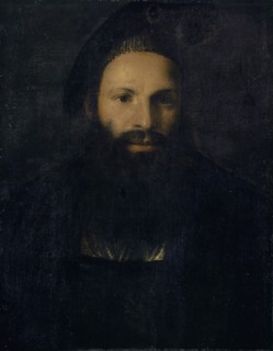 Portrait of Pietro Aretino, 1520/30, oil on canvas, 58.5 x 46.5 cm, unsigned, Venezianischer