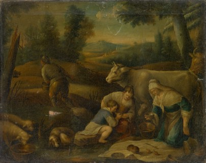Sowing and snack in the field: Seasons image for fall or month image for October, beginning of the