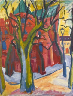 The Palatinate in Basel, oil on canvas, 118 x 90 cm, not marked, Hermann Scherer,