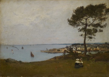 Petit port breton, 1866, oil on canvas, 32.5 x 46 cm, signed lower right: F. BOCION., François
