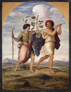 The Scouts of Canaan, 1840/1845, oil on canvas, 35 x 27.4 cm, unmarked, Johann Heinrich Ferdinand