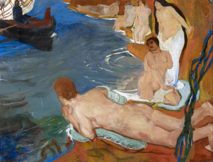 Odysseus and the Sirens, 1904, oil and tempera on cardboard, 50 x 65 cm, unmarked, Carl Burckhardt,