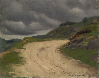 Route de Mornex, oil on canvas, 17 x 22 cm, signed lower right: EV., VAN MUYDEN, Evert Louis van
