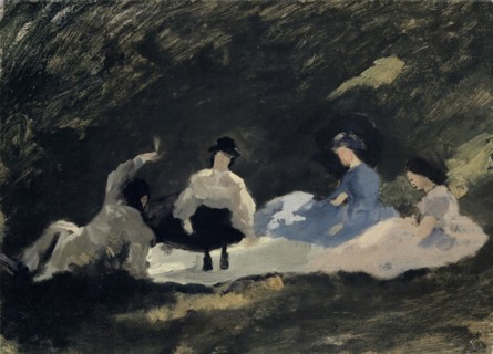 Breakfast at the edge of the forest, 1863, oil on canvas, 31 x 42.5 cm, not marked, Frank Buchser,