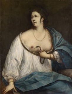 Cleopatra with the serpent, oil on canvas, 117 x 90 cm, unmarked, Antonio Carneo, (?), Concordia