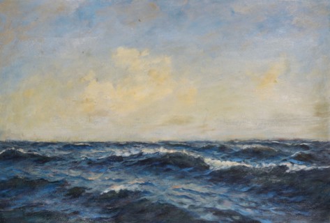 At Sea, Oil on board, 47.5 x 70 cm, Not referenced, William de Goumois, Basel 1865–1941