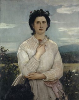 Portrait of Marie Elisabeth Brüstlein, later wife of the artist, 1866, oil on canvas, 100.5 x 78.5