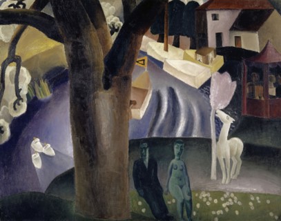 La Lys, 1923, oil on canvas, 115 x 147 cm, signed and dated lower left: FVdBerghe, 1923, Frits van