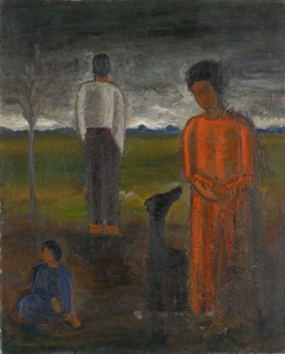 Autumn landscape, 1919, oil on canvas, 80.5 x 65.5 cm, signed and dated lower left: Hübscher, 19,