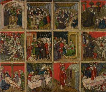 Twelve scenes from the Passion of Christ, 2nd quarter of the 15th century, mixed technique on fir