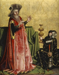 Abisai before David, c. 1435, mixed media on canvas laminated oak, 101.5 x 81 cm, unmarked, Konrad